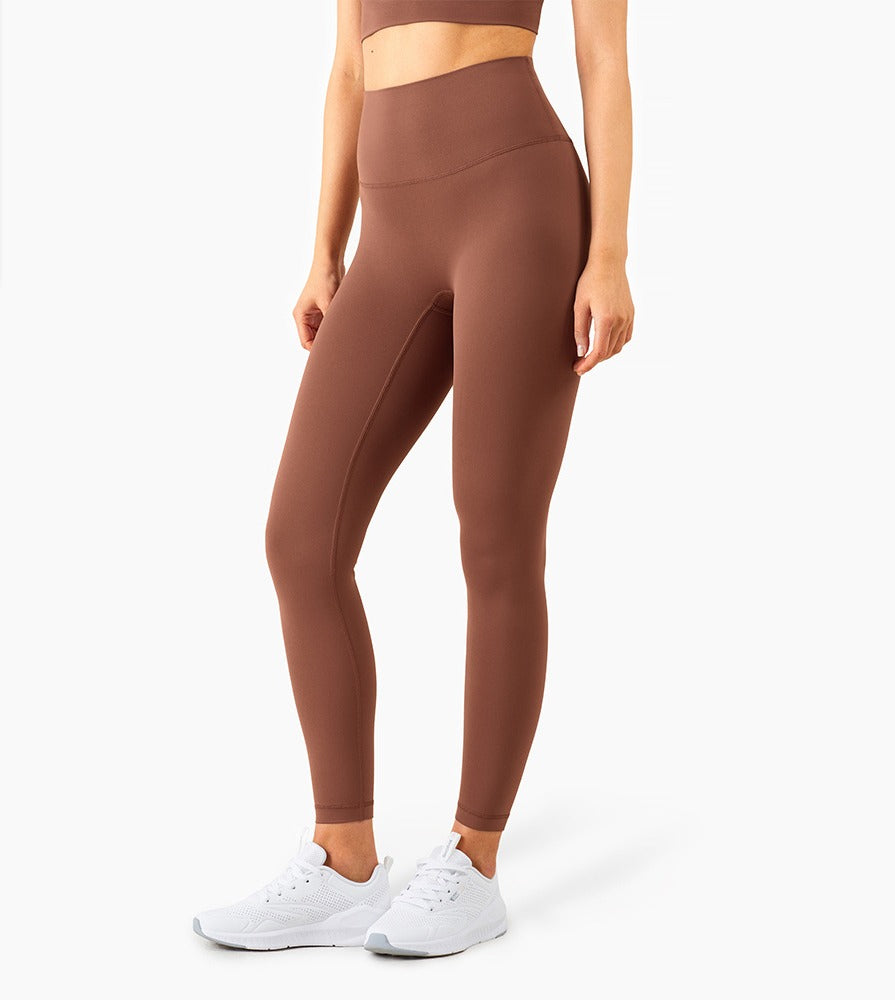 Lexi Dark Brown V-Waist Tight Leggings